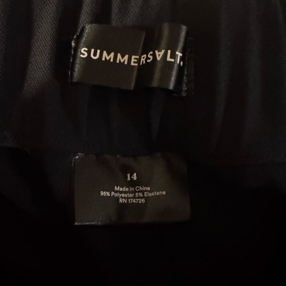 NWT Summersalt The Perfect Wide Leg High Rise Pant Black Women Size 14 - Picture 5 of 8